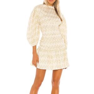 Rhode Donna Dress in Cream Metallic